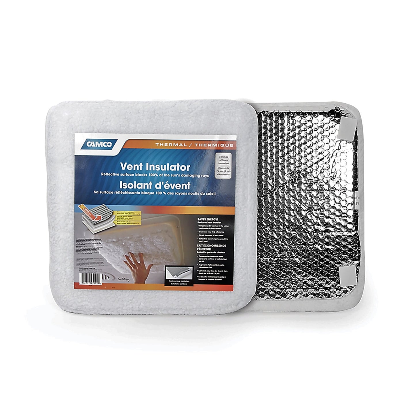 RV VENT INSULATOR W/REFLECTIVE SIDE