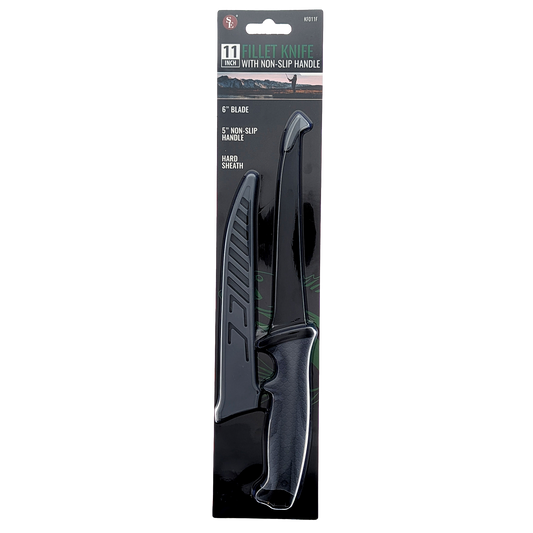 11" FILLET KNIFE W/HARD SHEATH