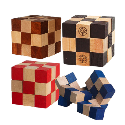 WOODEN ELASTIC CUBE PUZZLE