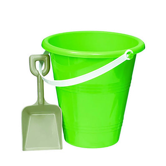 9" PLASTIC SHOVEL & PAIL