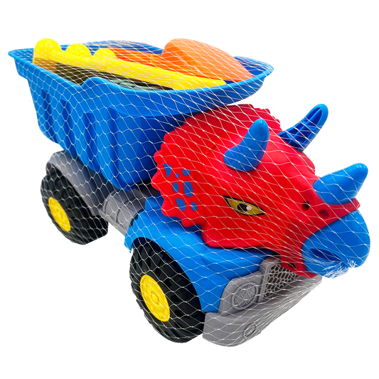 9PC SAND DINO DUMP TRUCK SET