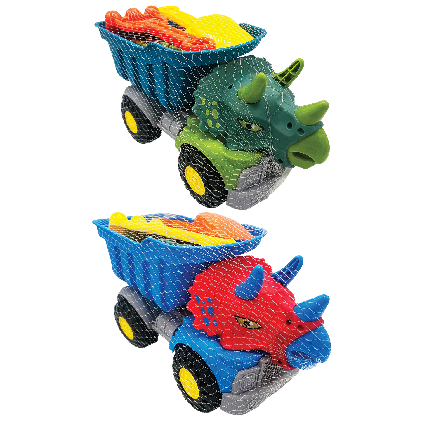 9PC SAND DINO DUMP TRUCK SET