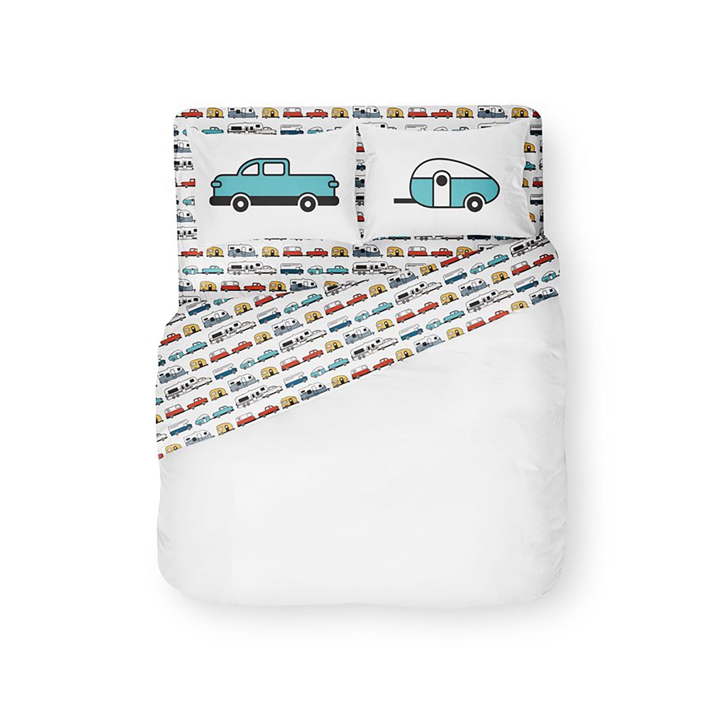 4PC RETRO RV PATTERN QUEEN SHEET SET
