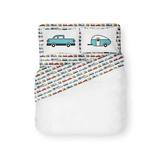 4PC RETRO RV PATTERN QUEEN SHEET SET