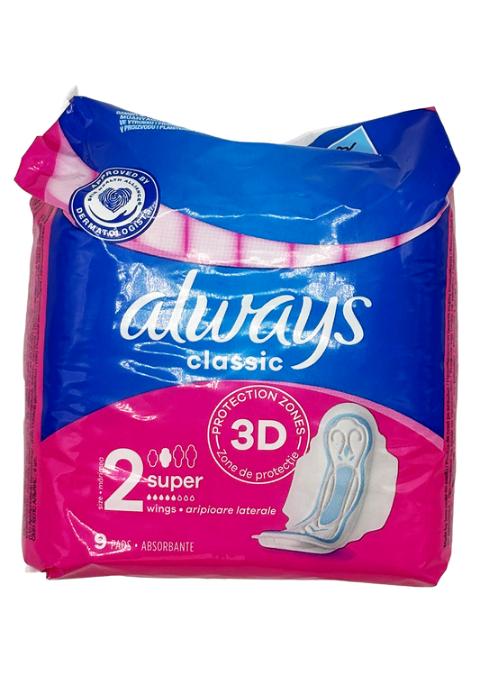 9PK ALWAYS CLASSIC PADS W/WINGS