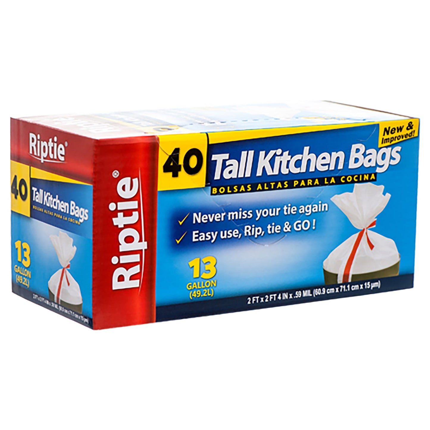 13GAL TRASH BAGS W/DRAWSTRING