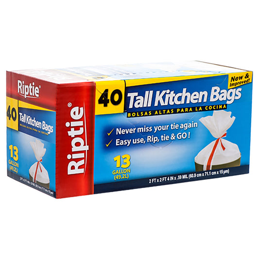 13GAL TRASH BAGS W/DRAWSTRING