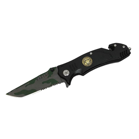 8" MARINE CORPS FOLDING KNIFE