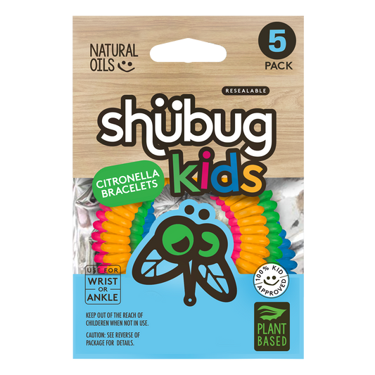 5PK SHUBUG KIDS NATURAL INSECT REPELLENT COIL BRACELETS