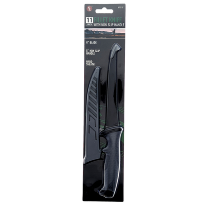 11" FILLET KNIFE W/HARD SHEATH
