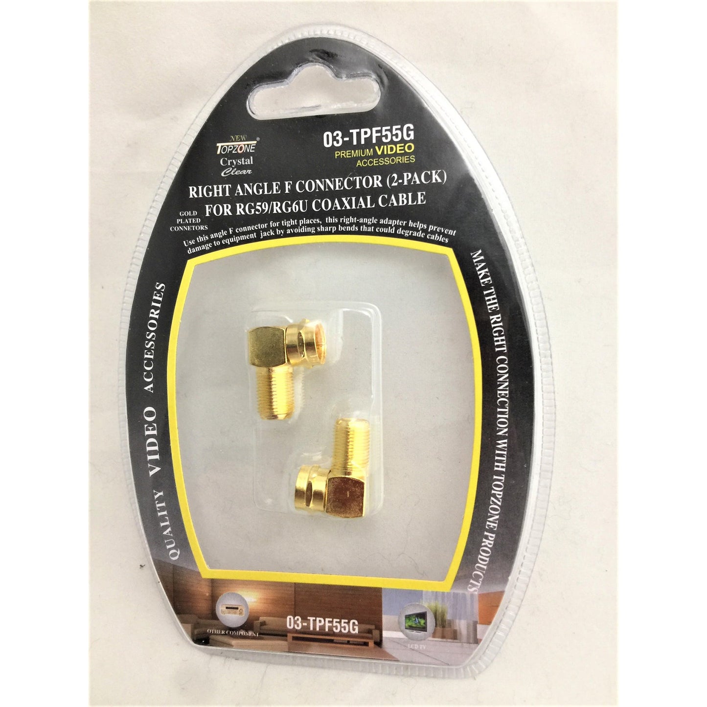 2PK RIGHT ANGLE COAX CONNECTOR