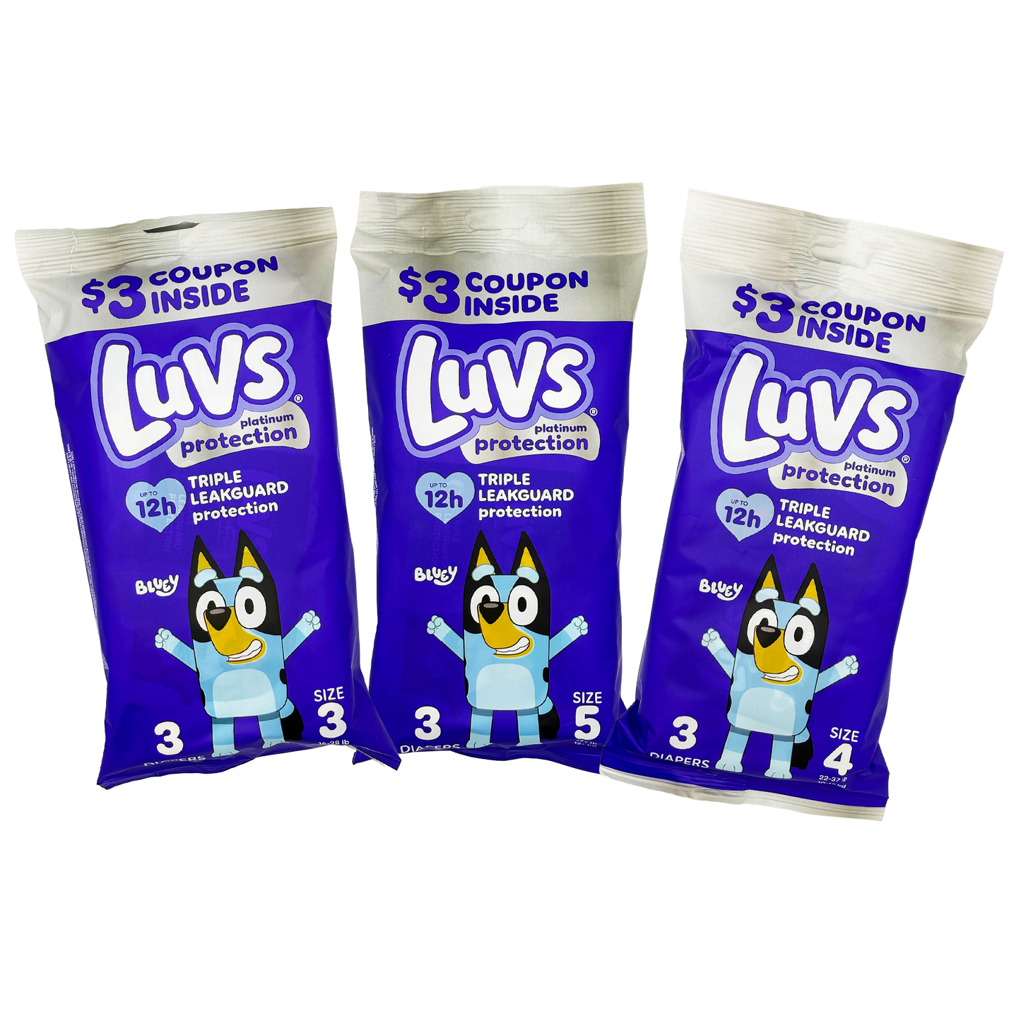 3PK LUVS DIAPERS
